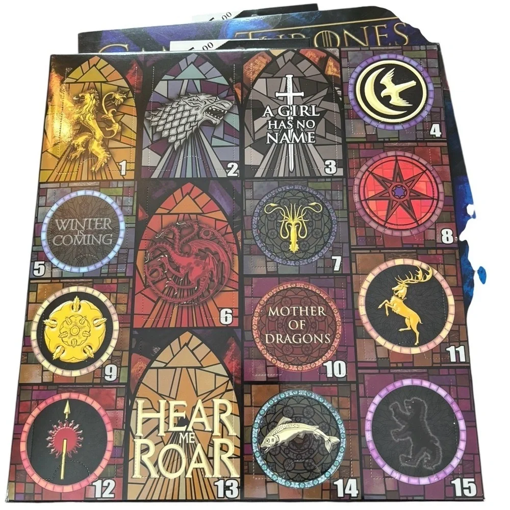 Women's Game Of Thrones 15 Days of Socks Advent Calendar Colors May Vary Sz 4-10